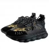 chaussure versace nouvelle collection chain reaction black sneakers